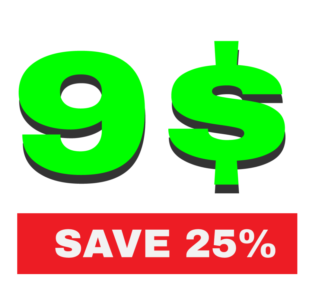 PRICING - 9$ per month