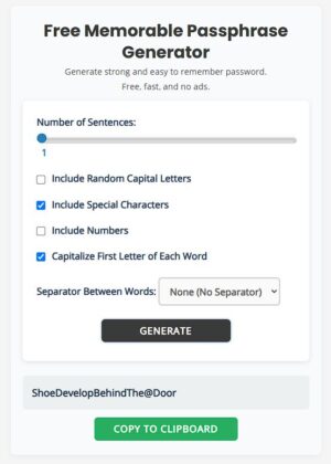 Passphrase Generator